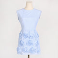 French Elegant Summer High Sense Stitching Floral Backless Design Short Dress Women Summer