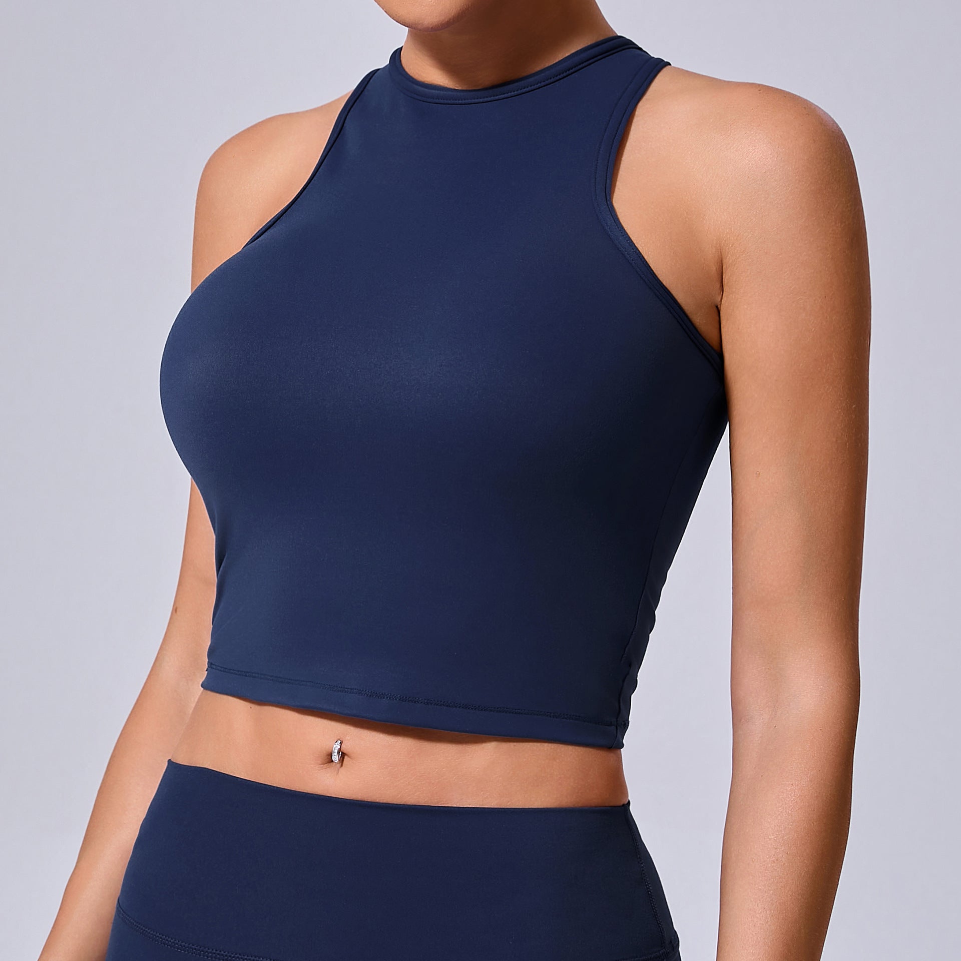 No Chest Pad Blouse Quick Drying Sports Vest Naked Women Sense Skinny Yoga Clothes Running Fitness Top