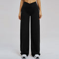 Brushed Casual Wide Leg Pants Cross Waist Brushed Loose Pants Outdoor Running Sports Wide Leg Pants