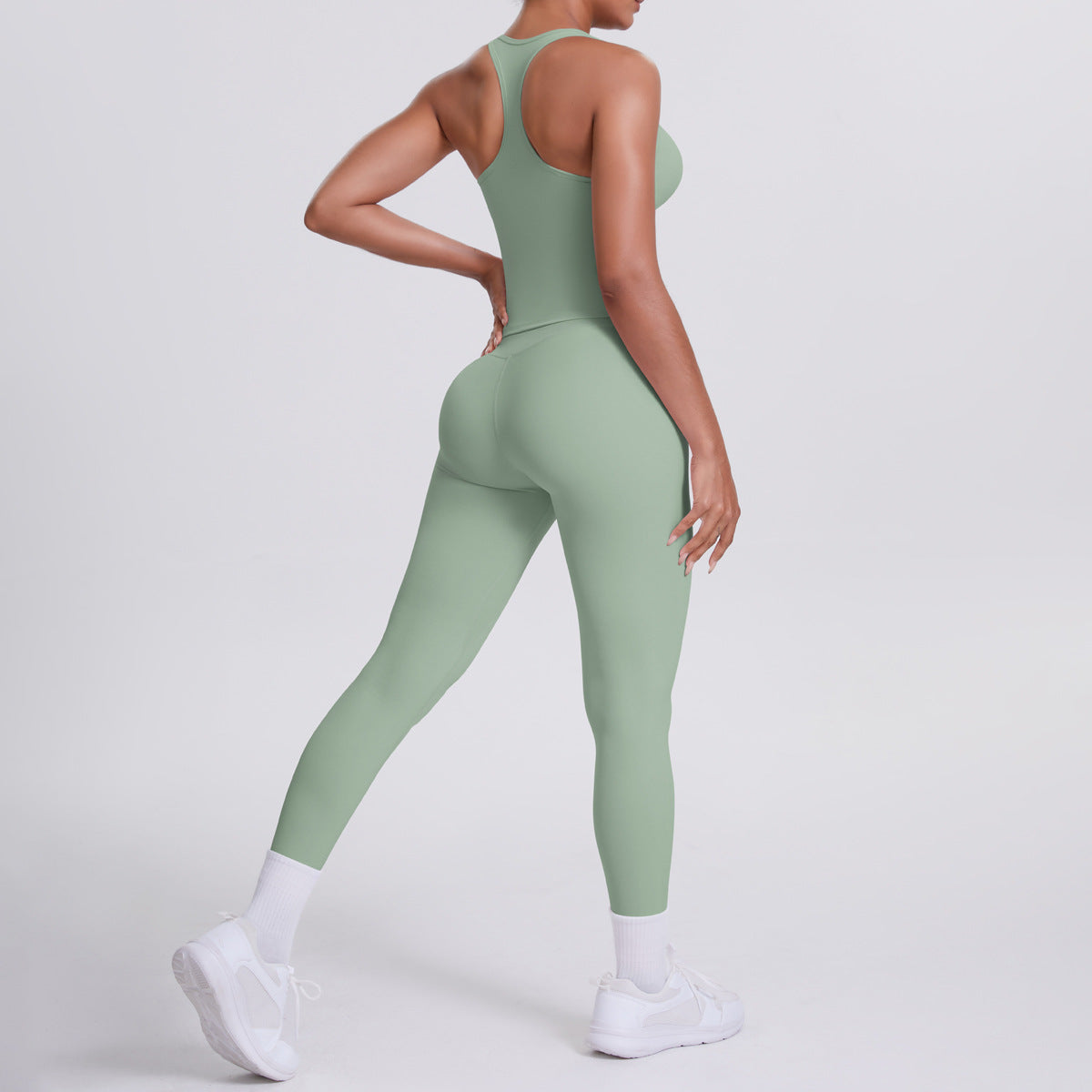 Brushed H Shaped Beauty Back Sports Vest Pants Tight Quick Dry Casual Running Fitness Yoga Wear Women
