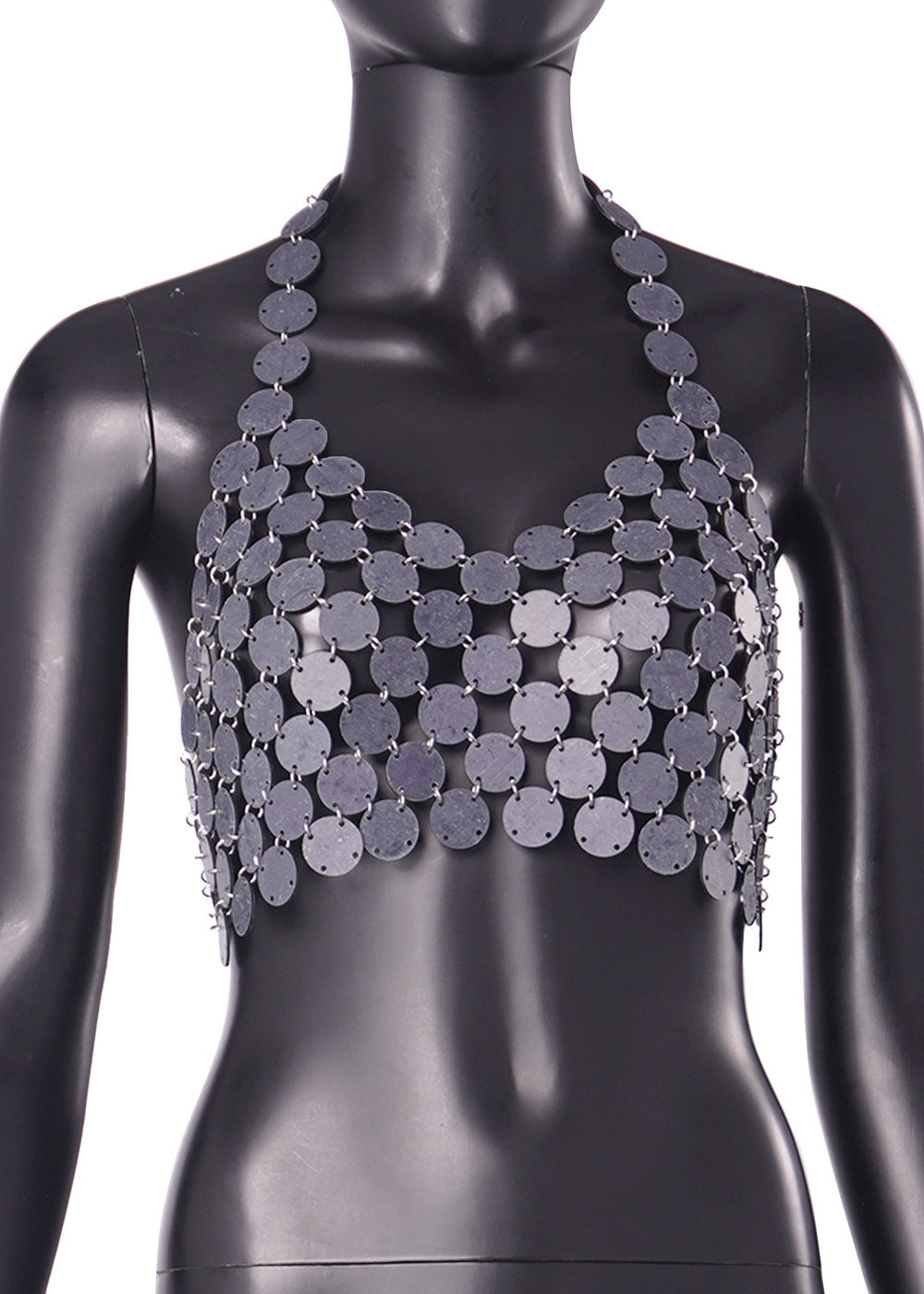 Summer Jewelry Punk Sexy Hand Stitching Acrylic Camisole
