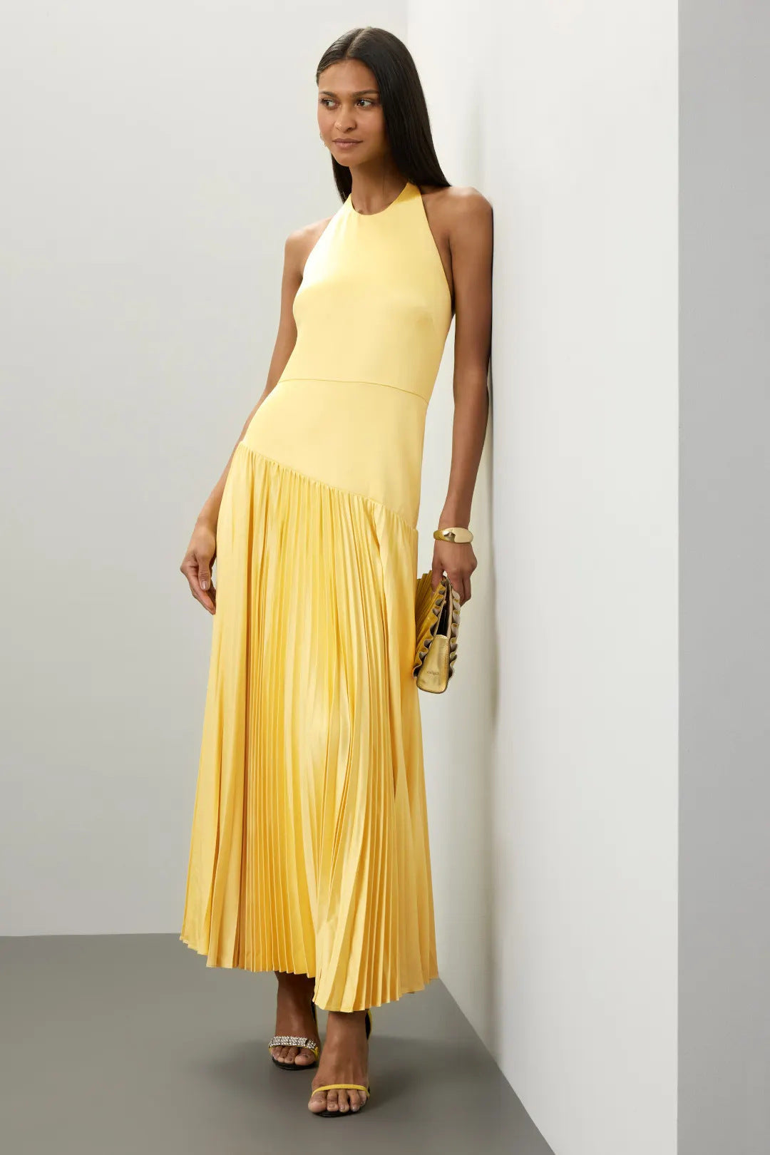 Summer Women Clothing Casual Pleated Cloth Halter Dress