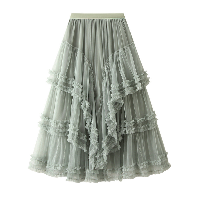 Spring Cover Slim Multi Layer High Grade Gauze Skirt High Grade Skirt Fairy Dress