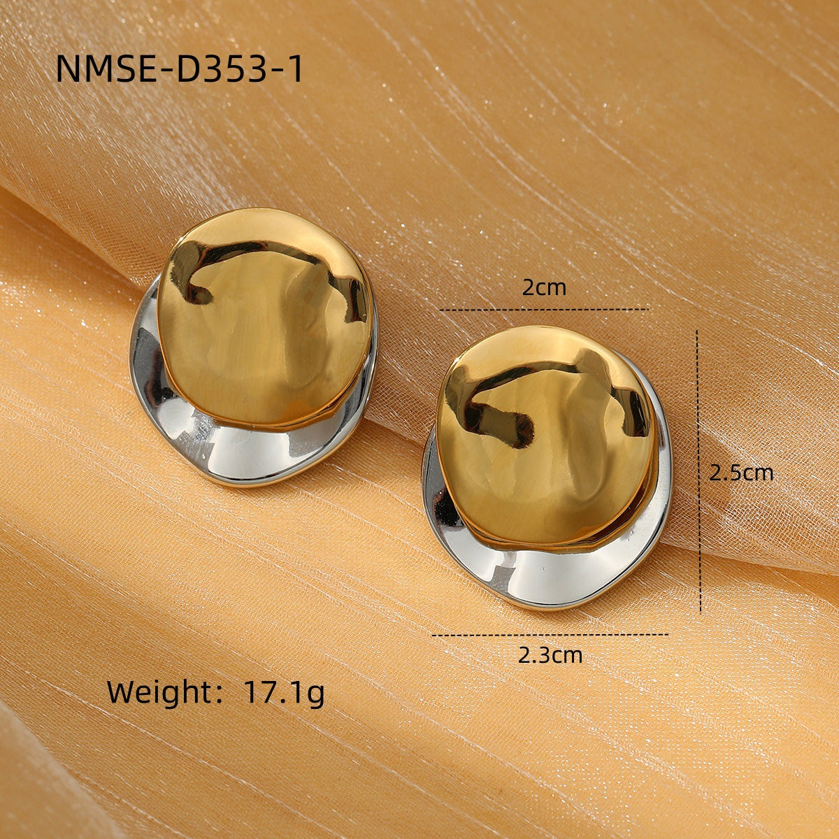 Simple Internet Celebrity Non Fading Lovely Titanium Steel Earrings 18K Gold Stainless Steel High Grade All Match Earrings