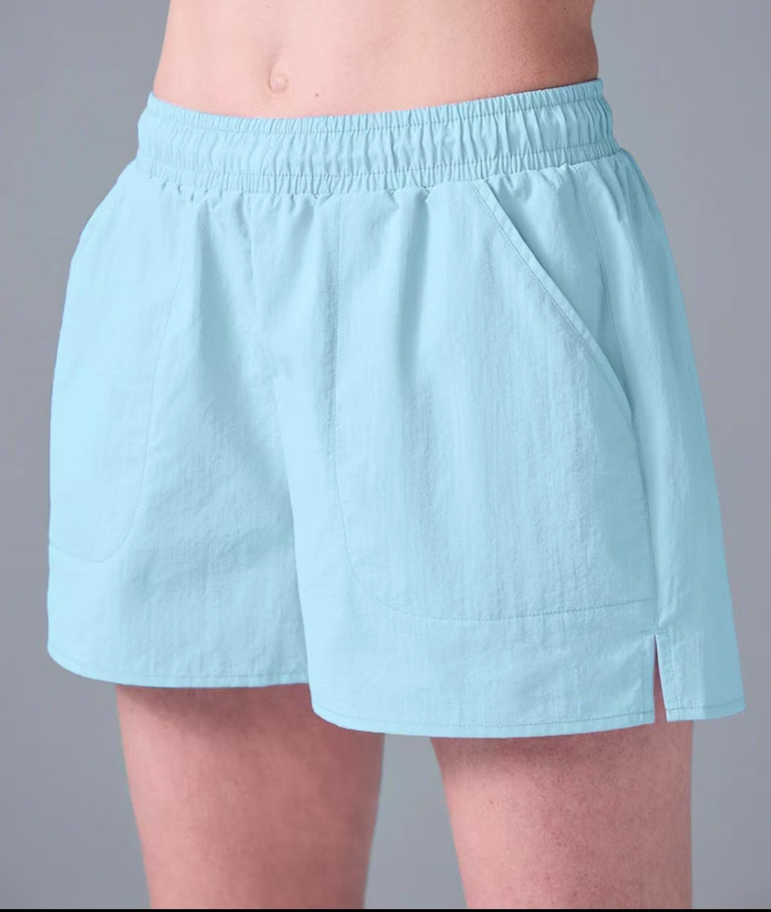 Summer Quick Drying Sports Short Belt Pocket High Waist Slimming Casual Sports Yoga Fitness Running Women