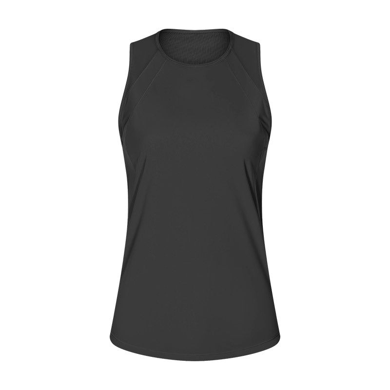 Spring Summer Back Hollow Out Cutout Sports Sleeveless T shirt Light Breathable Cooldry Workout Top