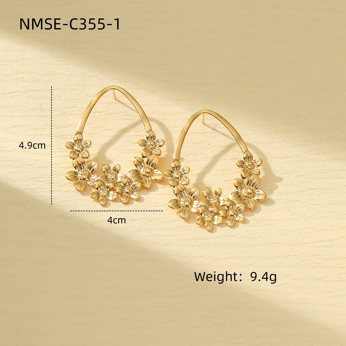 Summer Butterfly Titanium Steel Earrings for Women Arrival Light Luxury All Match Non Fading Floral Earrings for Women