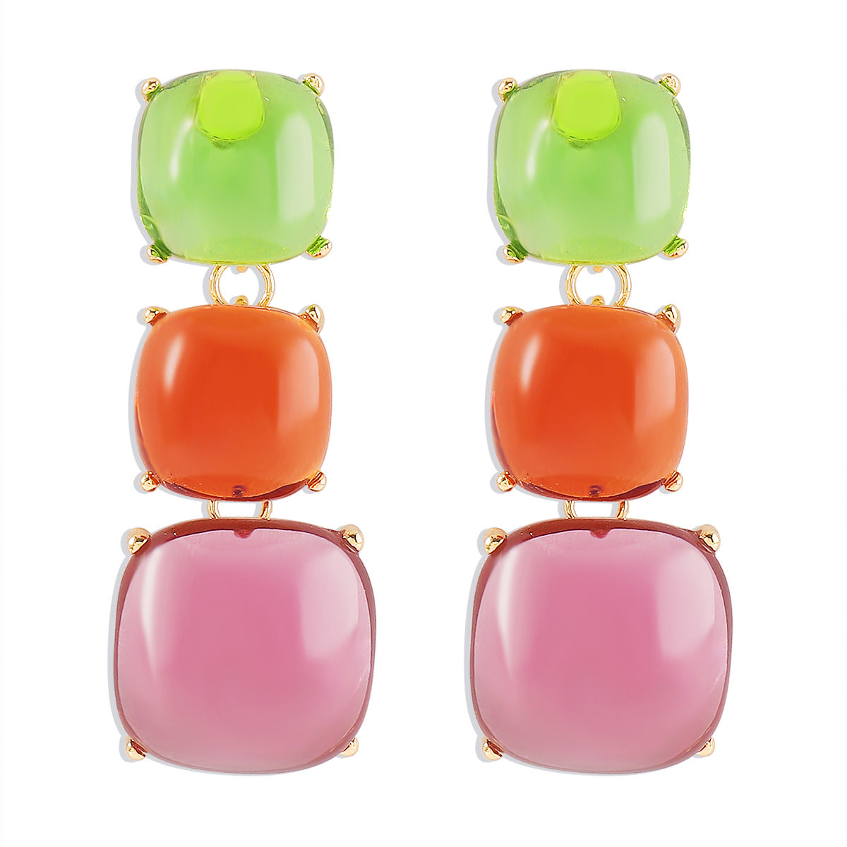 Ornament Personality Magazine Alloy Rhinestone Necklace Earrings for Women