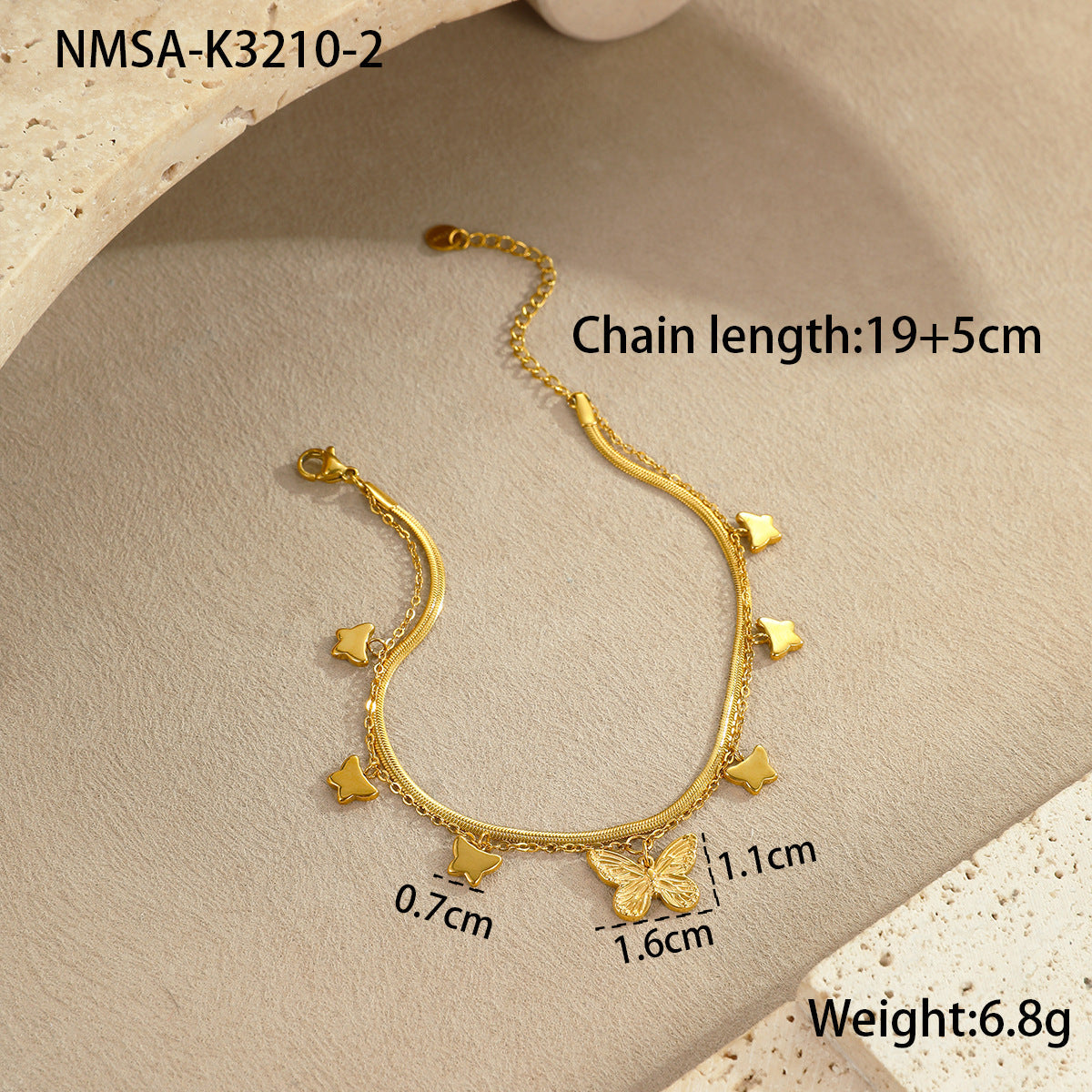 Summer Ocean Stainless Steel Anklets Starfish Shell Love Niche Exquisite Foot Ornaments