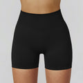 Sollinarry Seamless Yoga Shorts High Waist Pleated Peach Hip Slim Fitness Clothes Outdoor Running Exercise Shorts