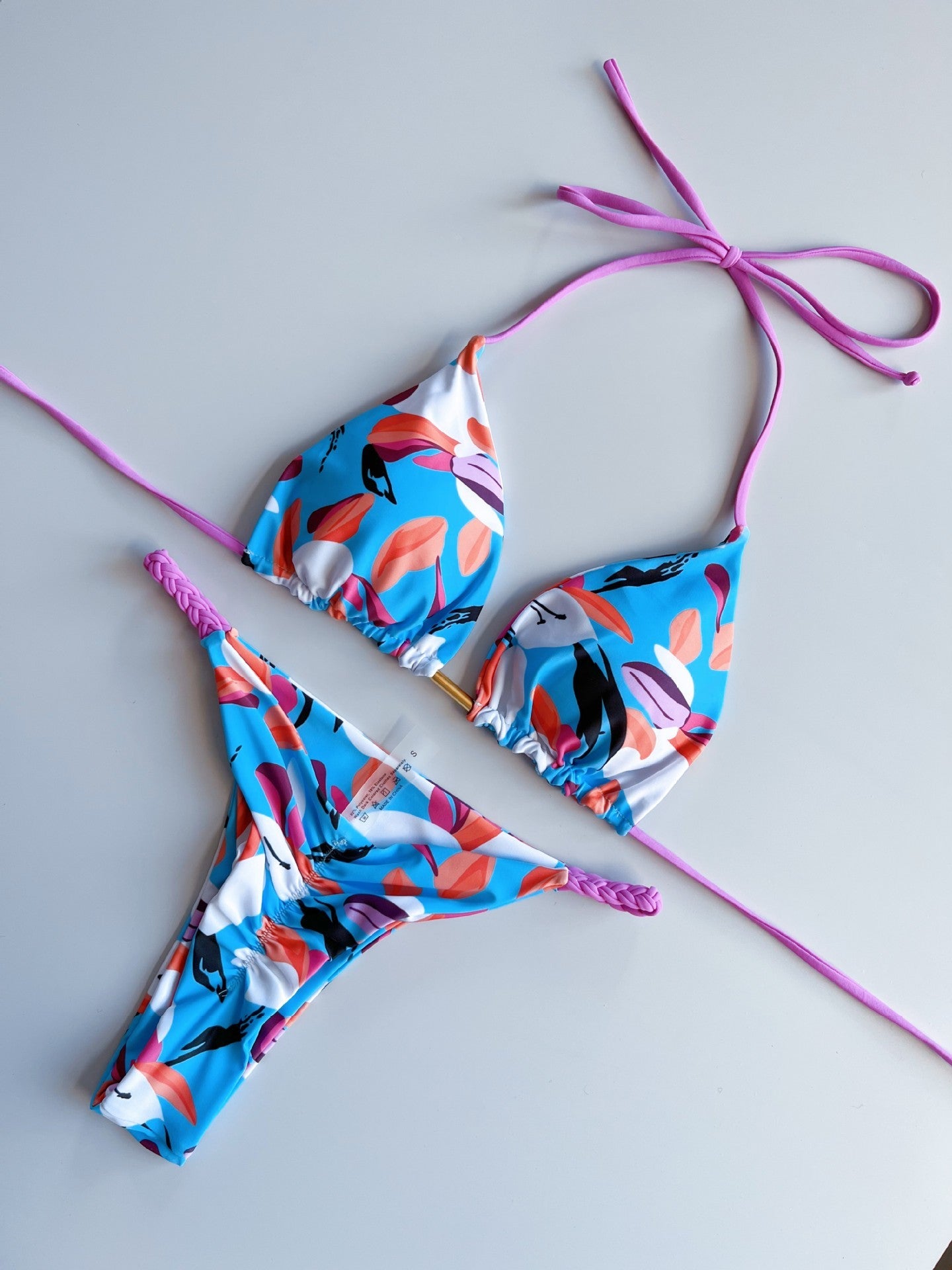 Bikini Suit Split Braid Rope Bikini Swimsuit Women Swimsuit