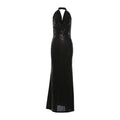 Spring Women Clothing Sexy Low Cut Swing Collar Sleeveless Halter Backless Slim Fit Dress for Women
