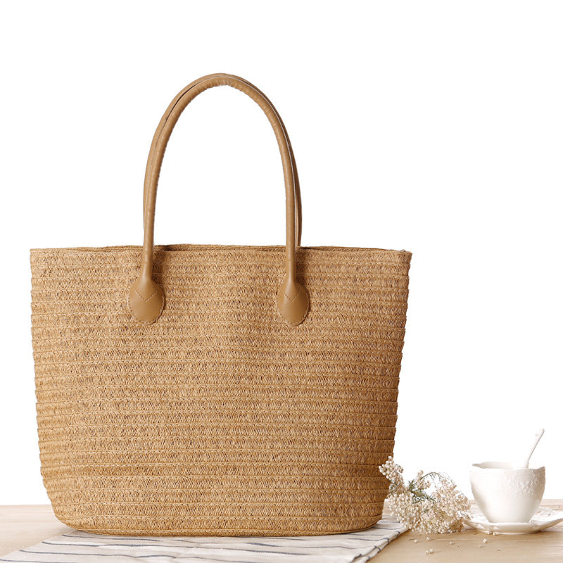 Straw Bag Shoulder Bag Simple Travel Beach Weaving Women Bag