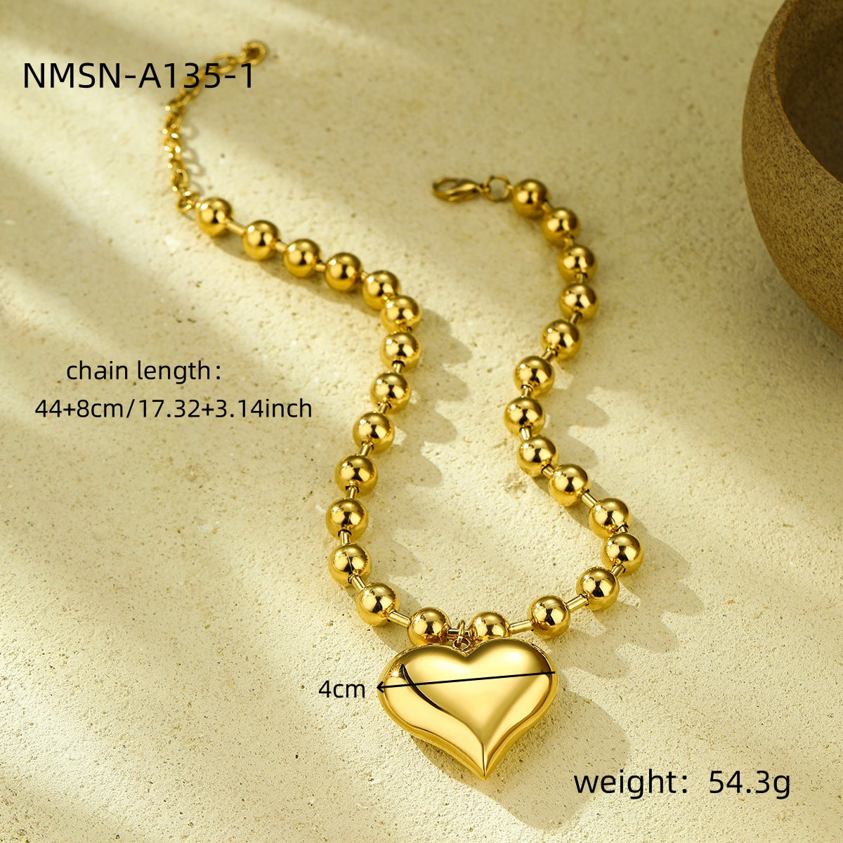 High Profile Generous Personality Big Five Pointed Star Love Stainless Steel Necklace Arrival Popular Non Fading Ornament