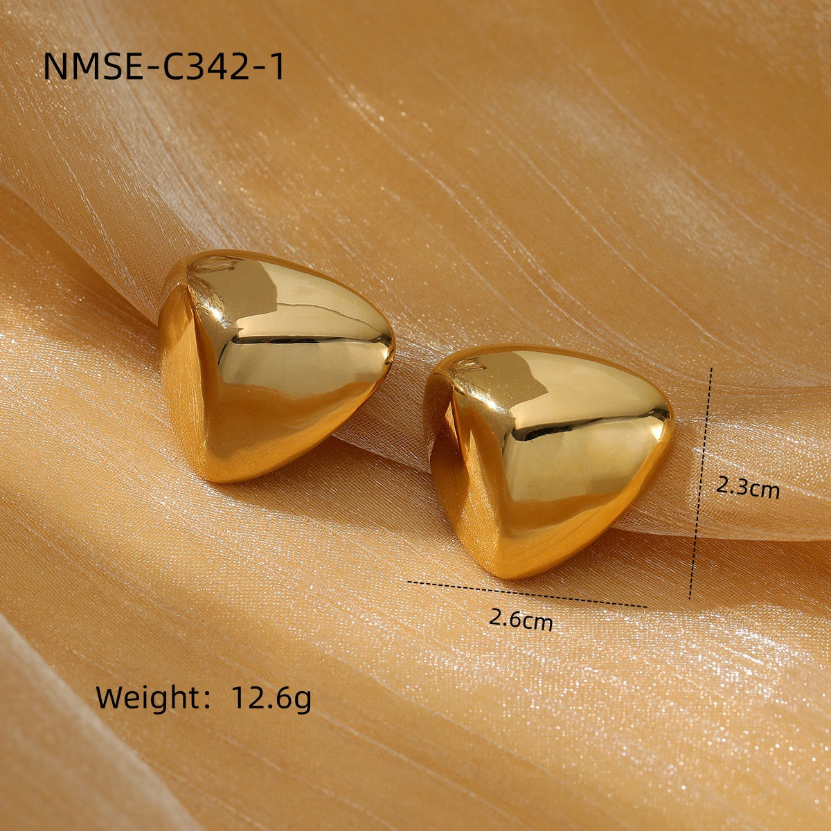 Simple Internet Celebrity Non Fading Lovely Titanium Steel Earrings 18K Gold Stainless Steel High Grade All Match Earrings
