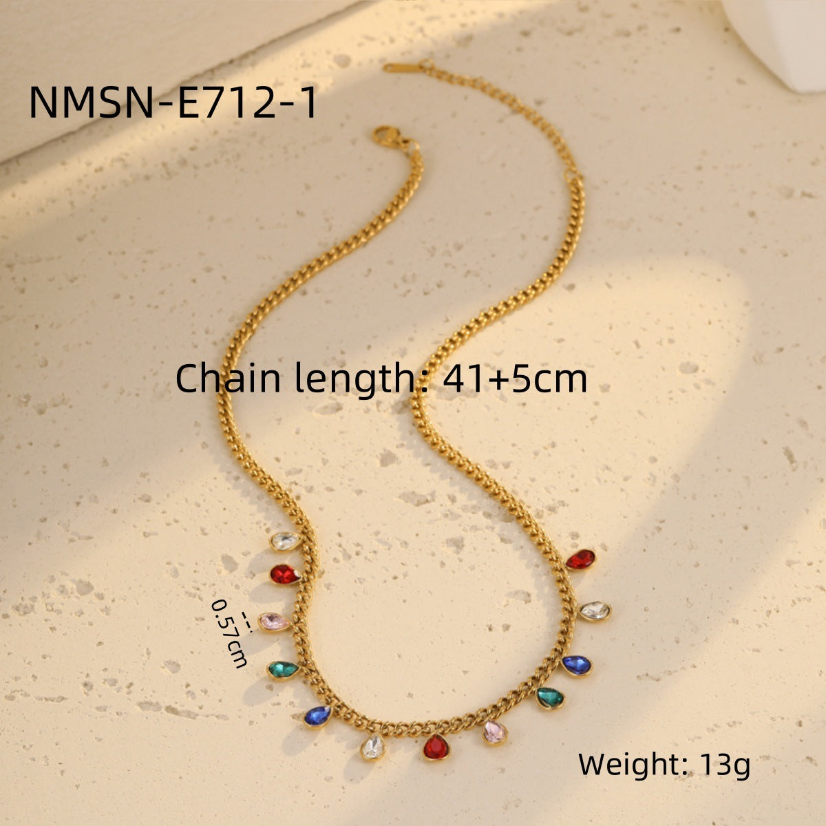 Classic Stainless Steel Color Rhinestone Tassel Necklace Women Twin Titanium Steel Clavicle Chain Jewelry