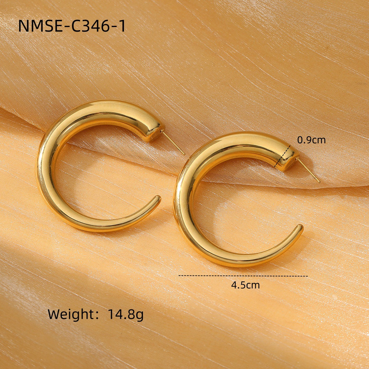 Simple Internet Celebrity Non Fading Lovely Titanium Steel Earrings 18K Gold Stainless Steel High Grade All Match Earrings