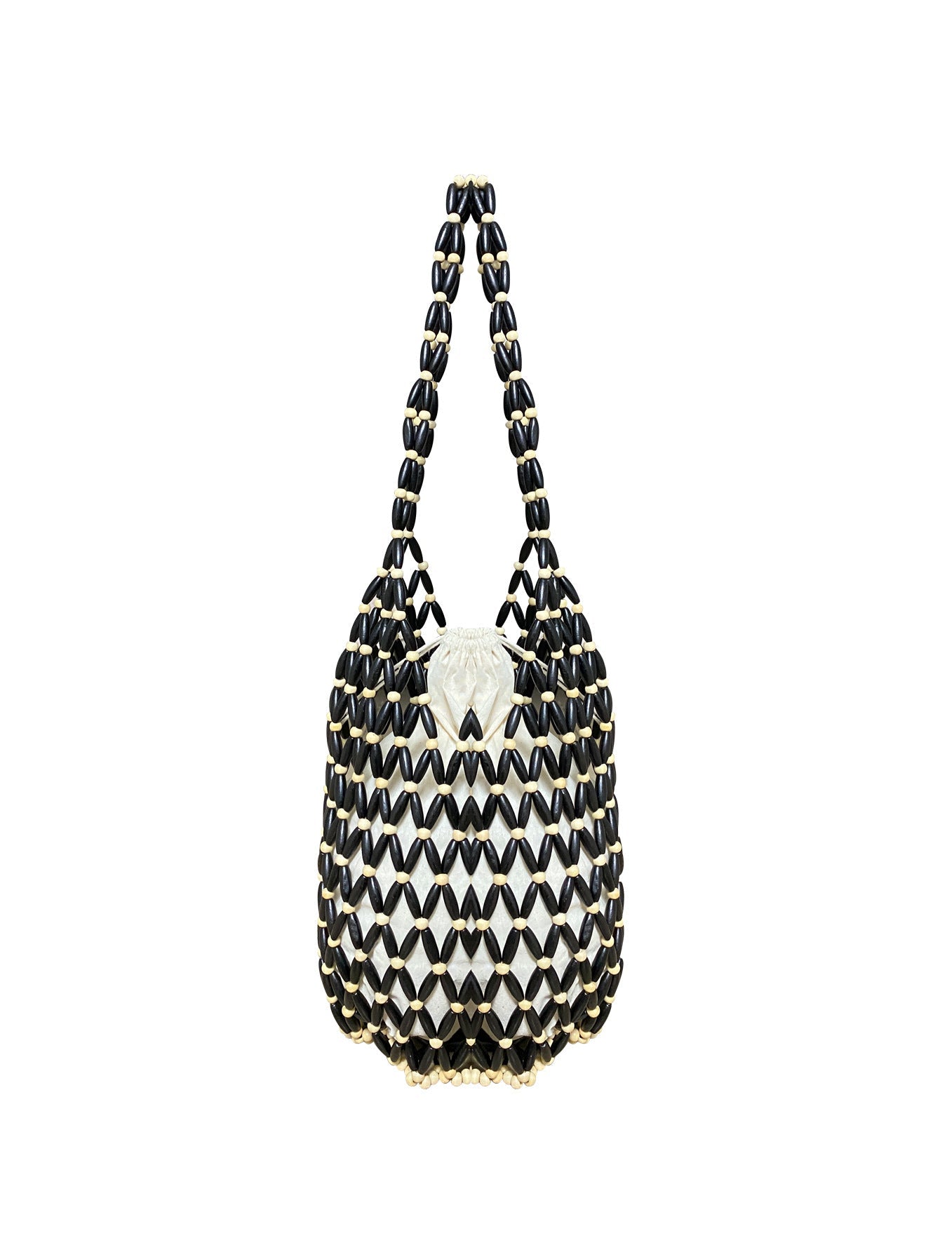 Summer All Matching Special Interest Design Handmade Beaded Weaving Hollow Out Cutout Beach Bag