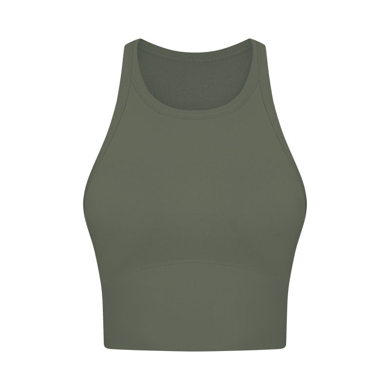 Nude Feel With Chest Pad Yoga Vest Women Shockproof Push Up Accessory Breast Push Up Sports Underwear Bra