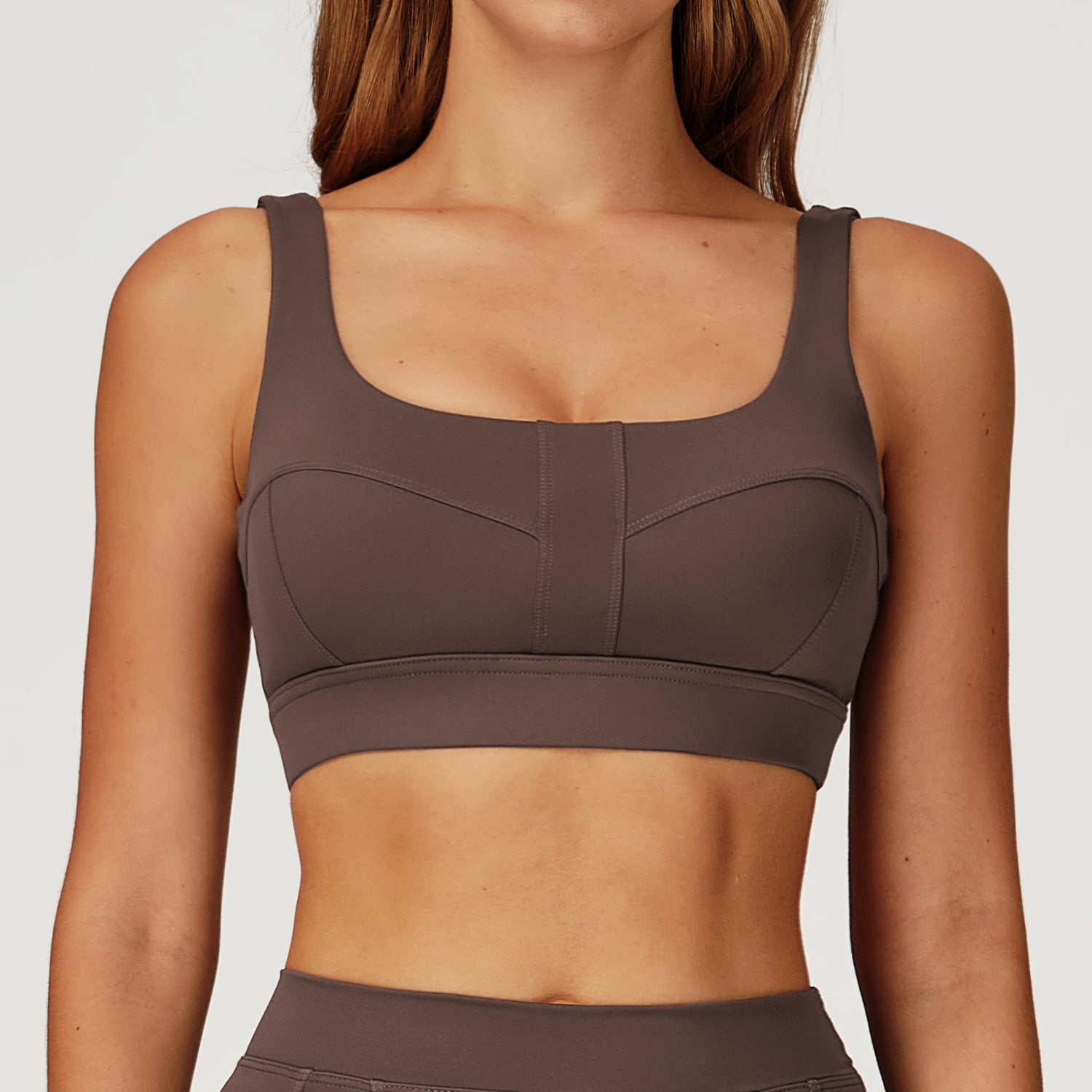 Nude Feel Yoga Bra Hollow Out Cutout Back Shaping Shockproof Sports Underwear Outdoor Running Workout Yoga Bra