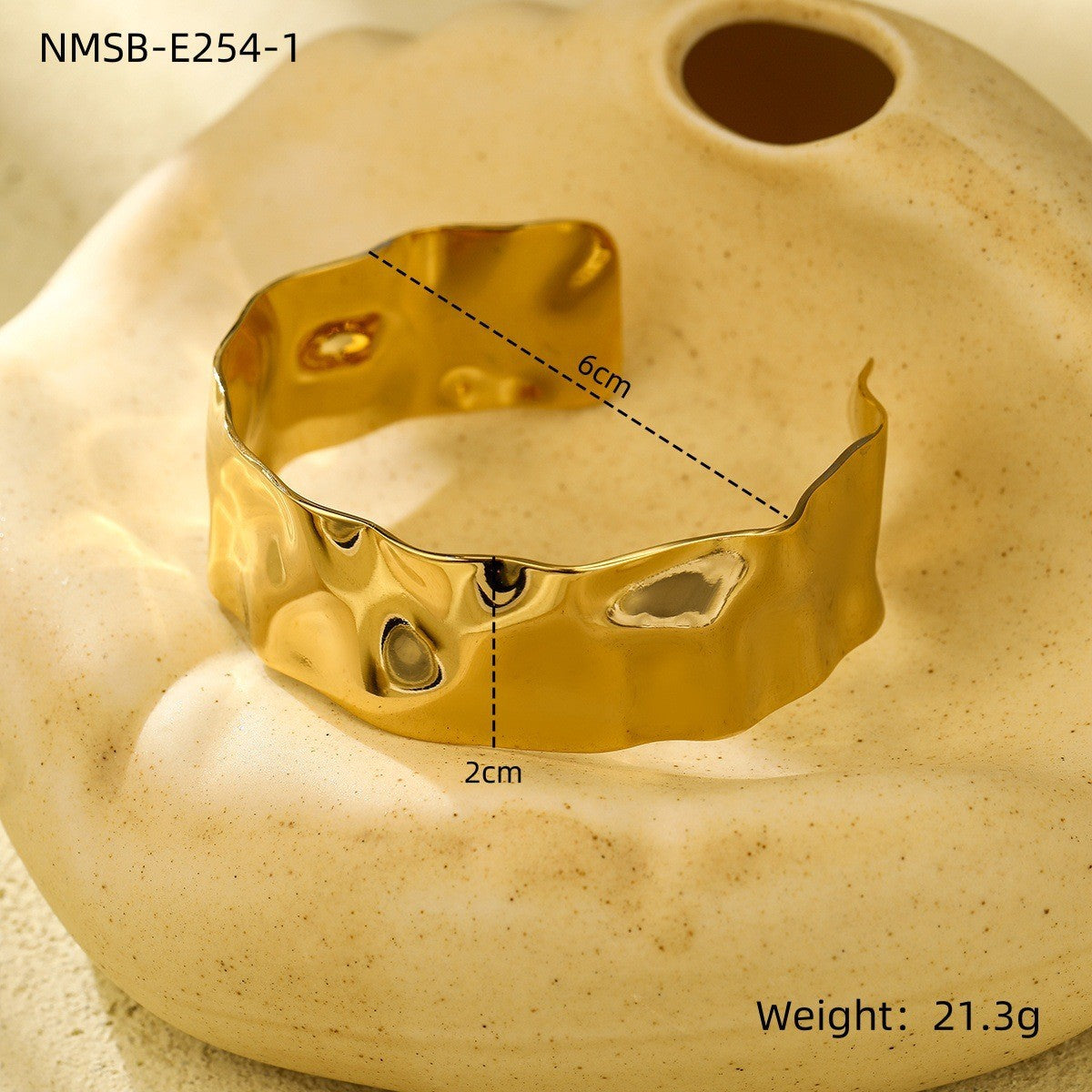 Geometry Pattern Semicircle Hollow Out Cutout Bracelet Static Luxury Exaggerated Personalized Cold Opening Bracelet