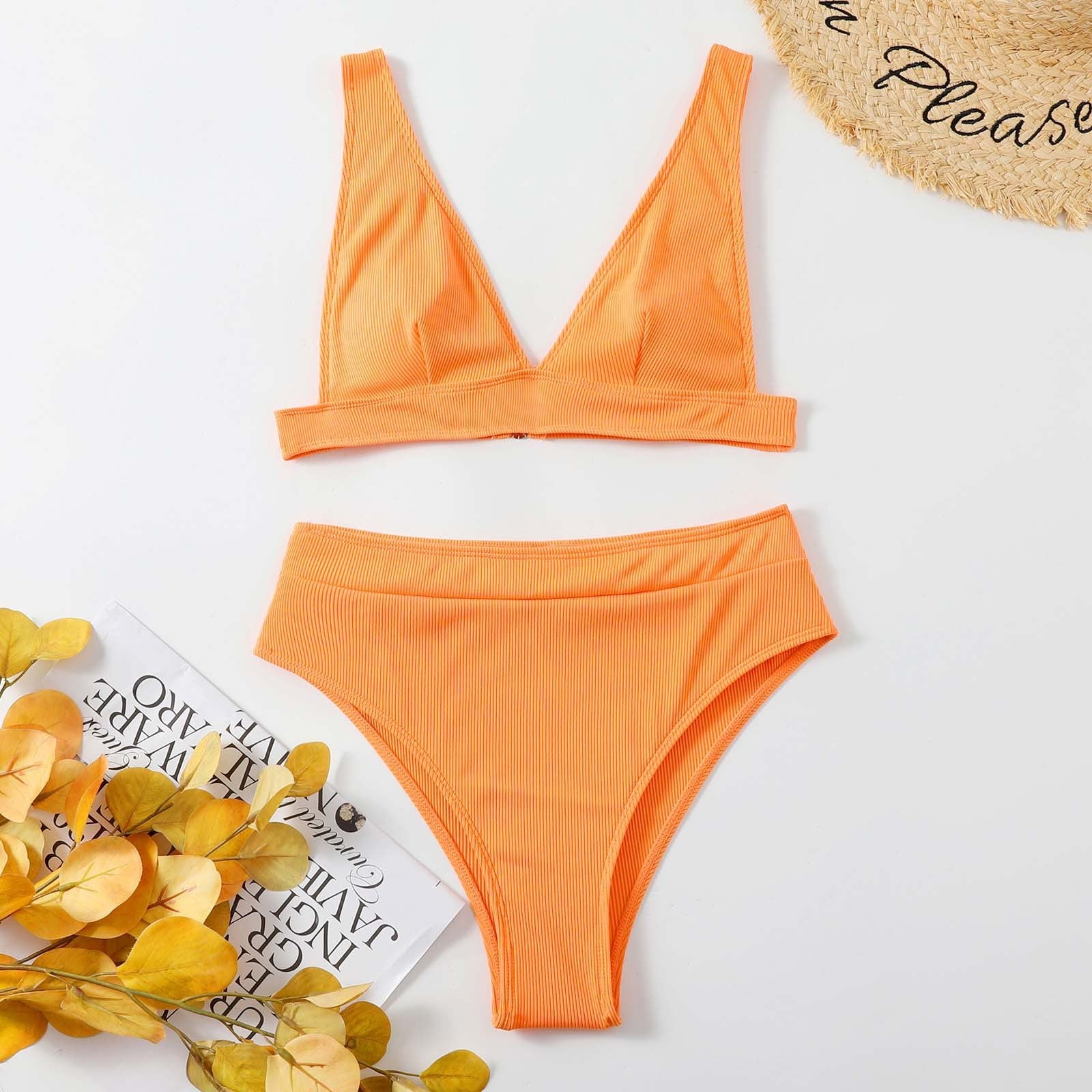 High Waist Bikini Swimsuit Sexy Split Bikini