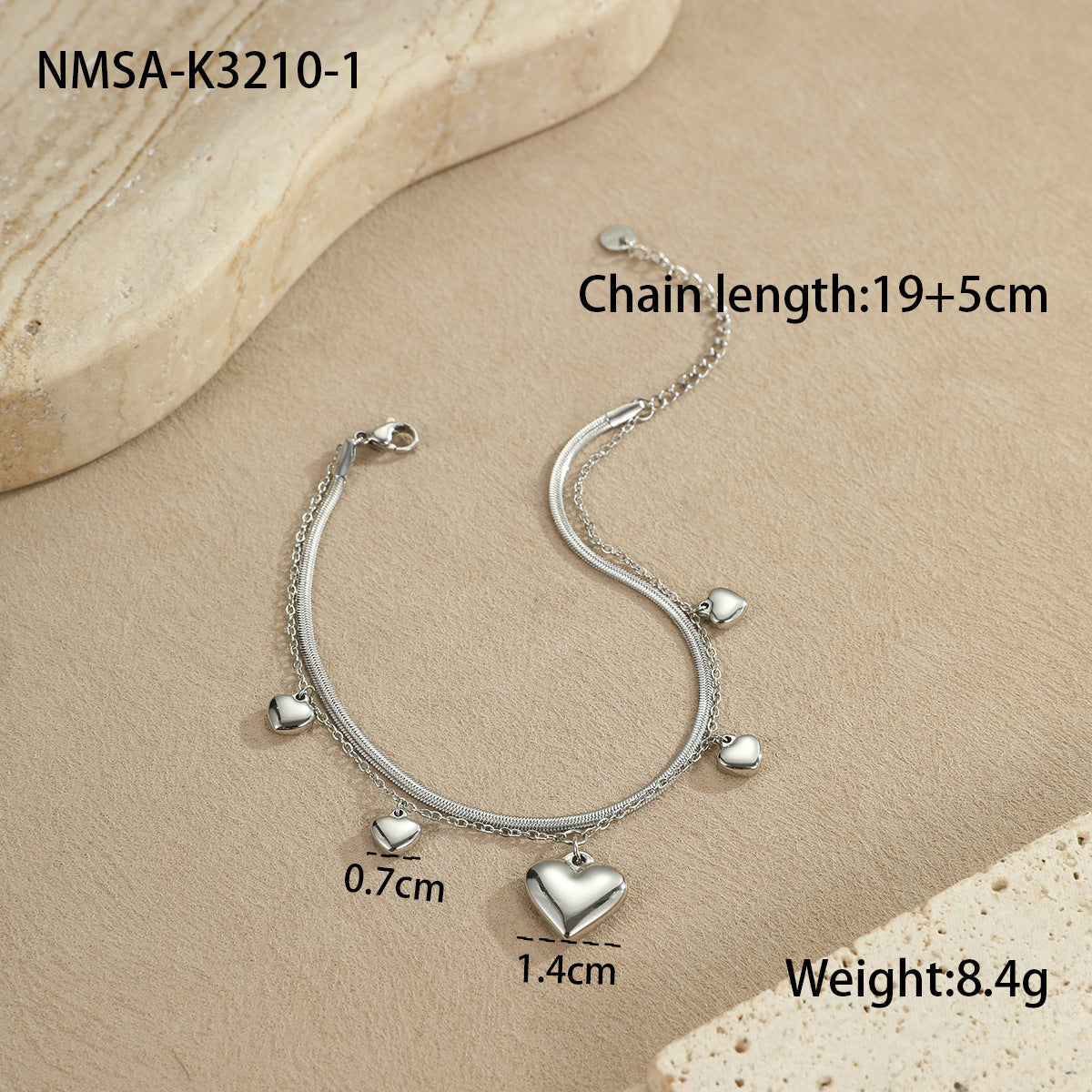 Summer Ocean Stainless Steel Anklets Starfish Shell Love Niche Exquisite Foot Ornaments