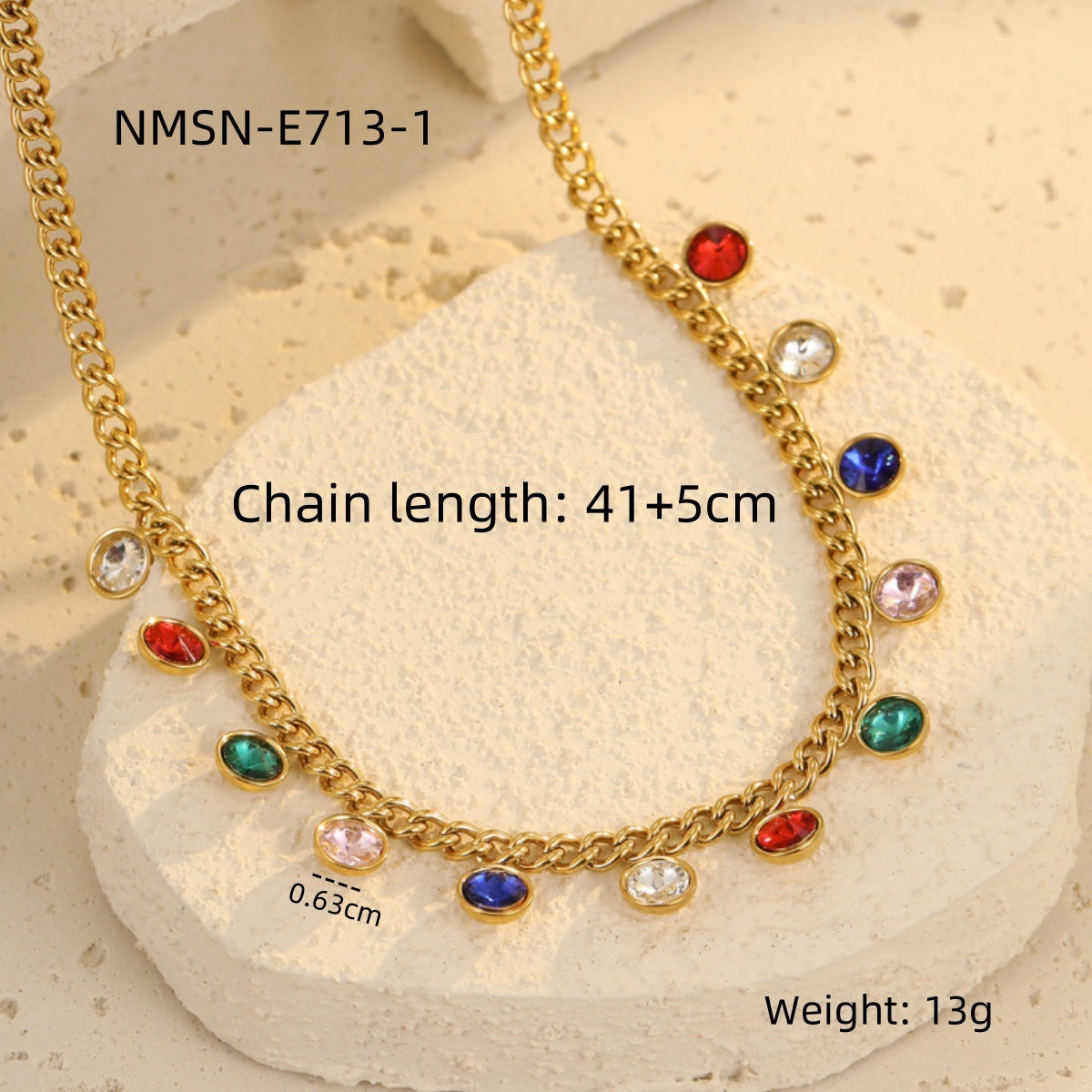 Classic Stainless Steel Color Rhinestone Tassel Necklace Women Twin Titanium Steel Clavicle Chain Jewelry