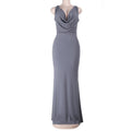 Sexy Backless Collar Sleeveless Dress Spring Slim Fit Hip for Women