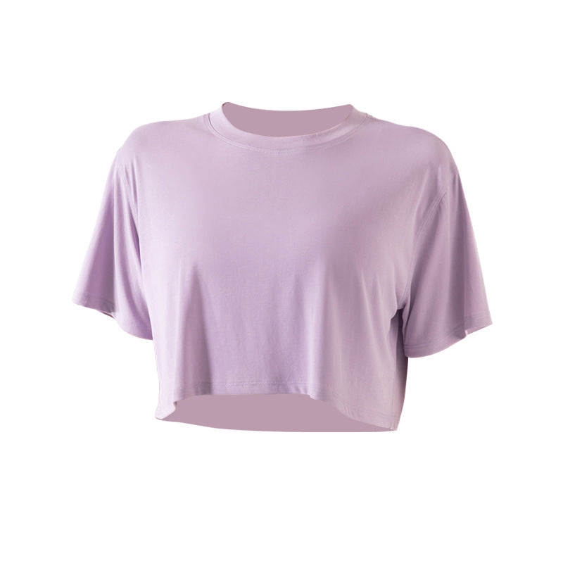 Outdoor Sports Top Women Loose Short Yoga Clothing Top Women Workout Blouse Running Short Sleeve T shirt Summer