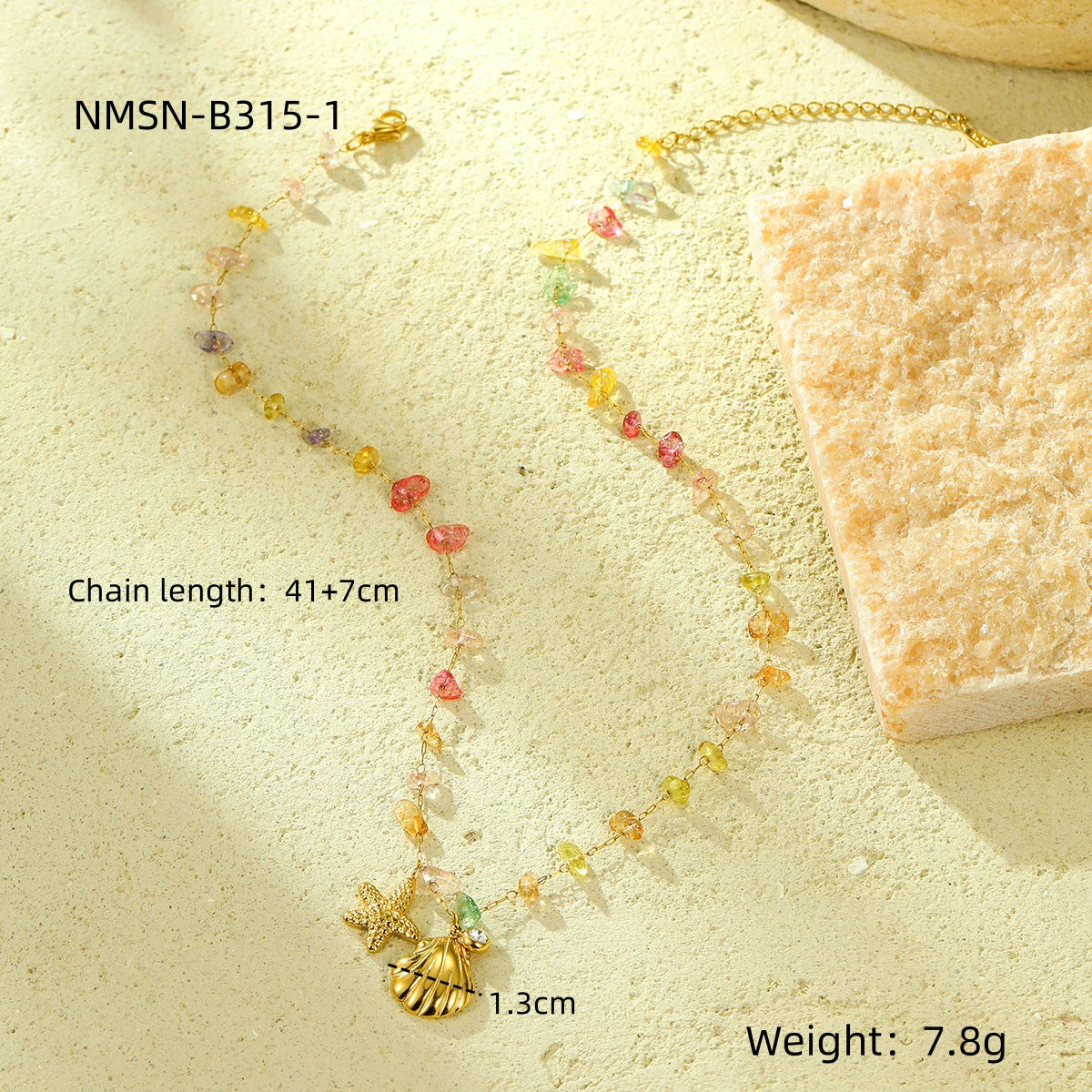 Ocean Necklace Bracelet Earrings Ring Set Niche Collection Ornament Women