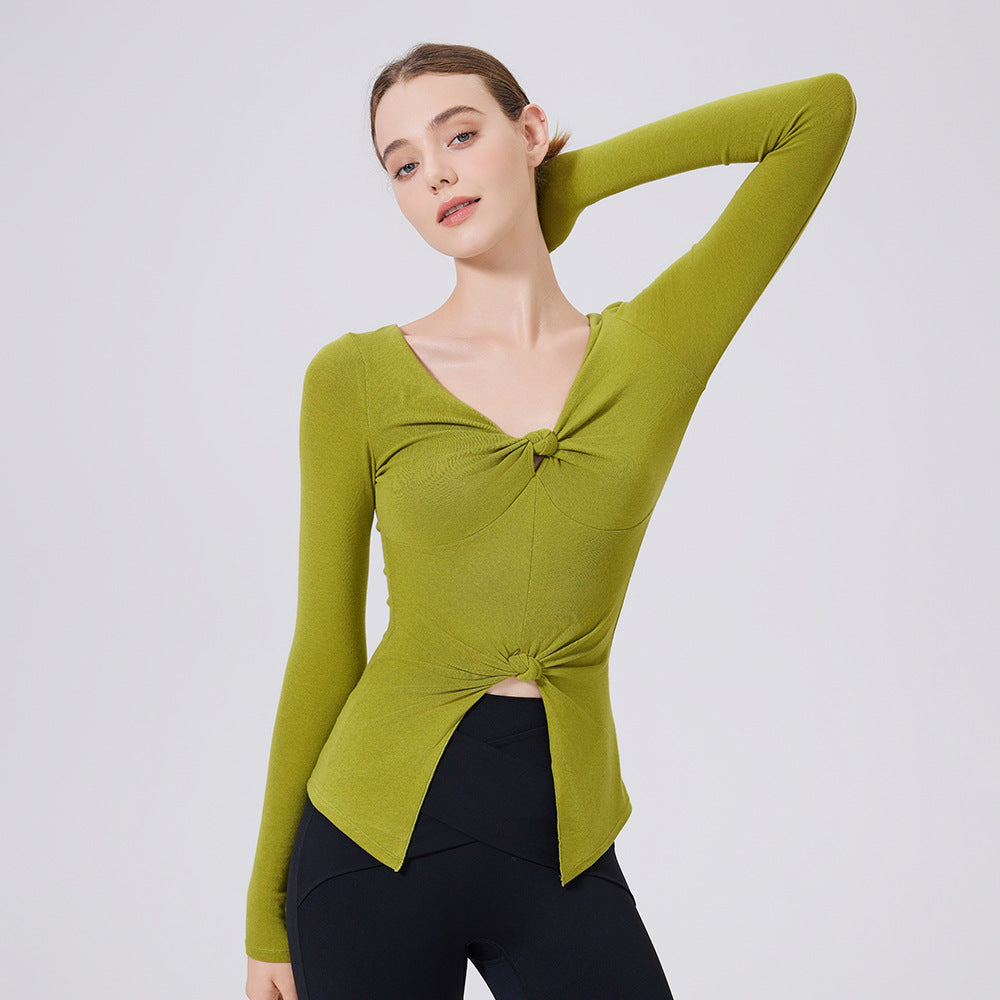 Slim Fit Heat Storage Slimming Top Women Outer Wear Workout Clothes Running Yoga Long Sleeve Mousse Training Sports T shirt