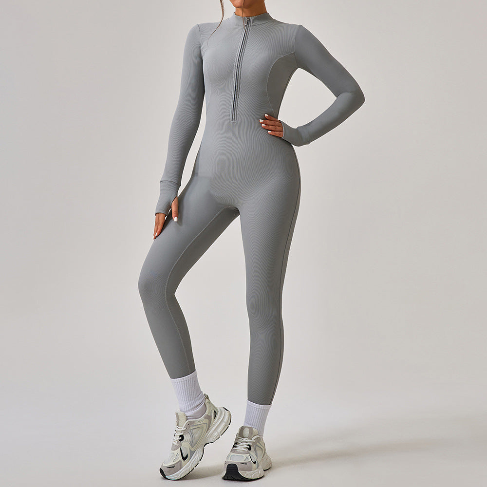 One Piece Workout Clothes Women Niche Running Sports Long Pilates Training Yoga Clothes