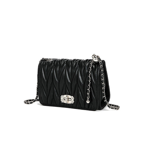 Bag Women Winter Pleated Chain Small Golden Balls Crossbody Bag