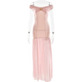 Elegant Tube Top Ladies Dress Sexy Mesh Stitching Backless Pleated Slim Fit Maxi Dress