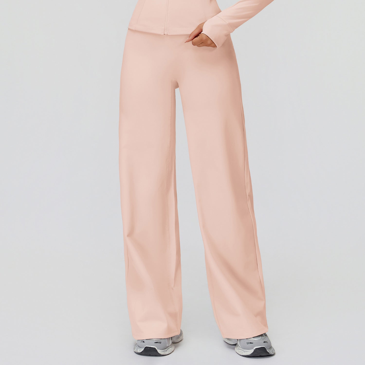 Casual Trousers Fleece-Lined Keep Warm High Waist Wide Leg Pants Outdoor Sports Running Wide Leg Pants Women