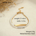 Pearl Stainless Steel Bracelet DIY Can Carve Writing Holiday Gift Titanium Steel Bracelet Light Luxury Bracelet