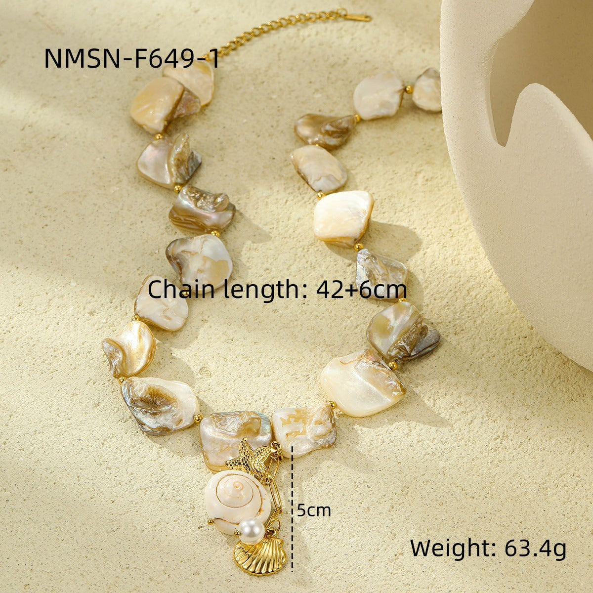 Ocean Necklace Bracelet Earrings Ring Set Niche Collection Ornament Women
