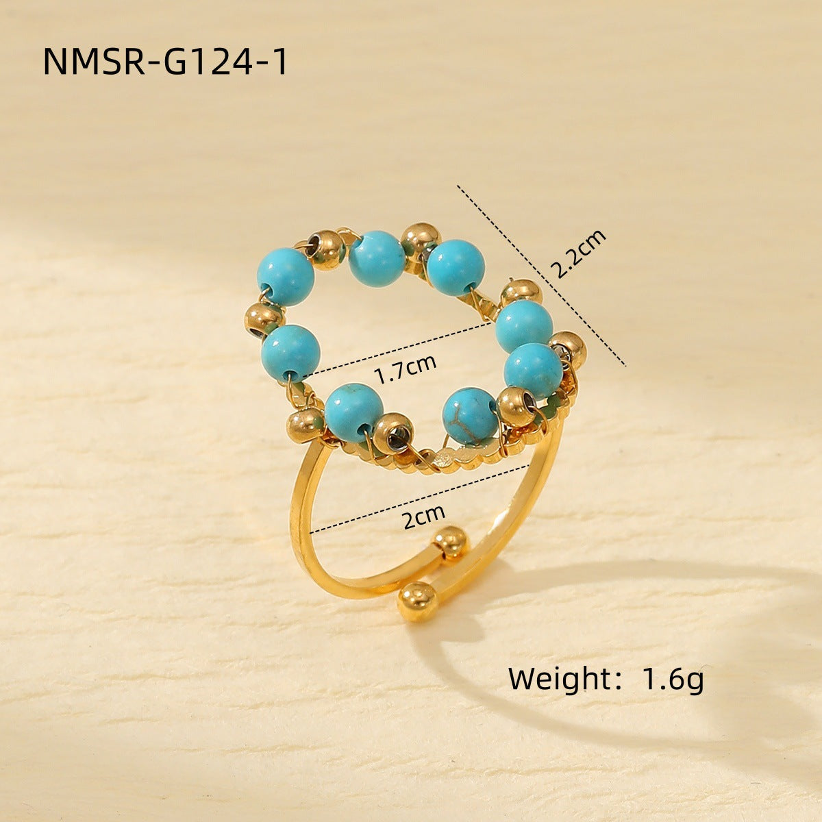 Blue Natural Stone Love Design Titanium Steel Ring Women Arrival Minority High Grade Stainless Steel Ring