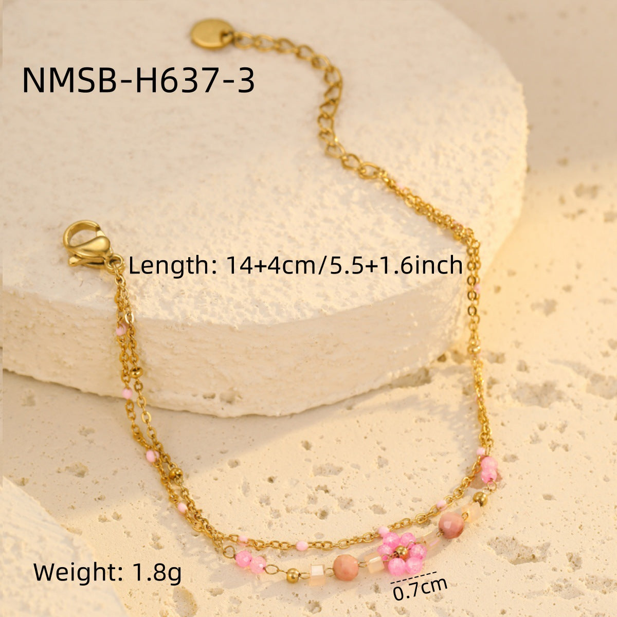 Bracelet Niche Colorful Floral Beaded Bracelet Ladies Ornament Light Luxury Ornament