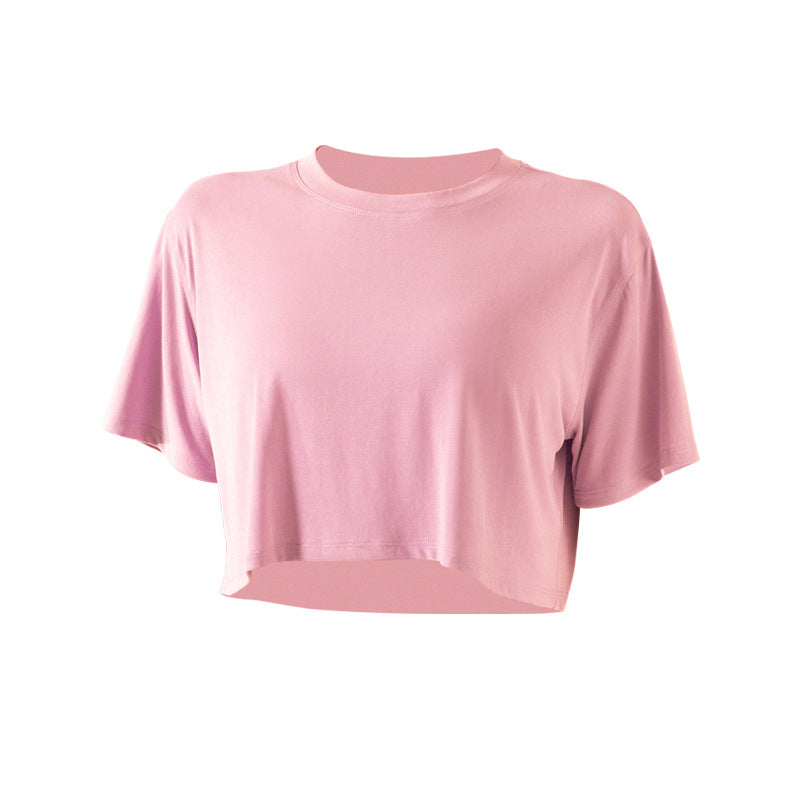 Outdoor Sports Top Women Loose Short Yoga Clothing Top Women Workout Blouse Running Short Sleeve T shirt Summer