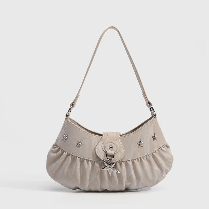 Spring Summer Super Popular Trendy Niche Mint Green Sexy Bag Underarm Bag Pleated Dumpling Bag Shoulder Bag Women