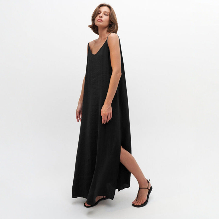 Summer Slip Nightdress Maxi Dress One Piece Pajamas Comfortable Loose Suitable for Daily Wear Ladies Homewear