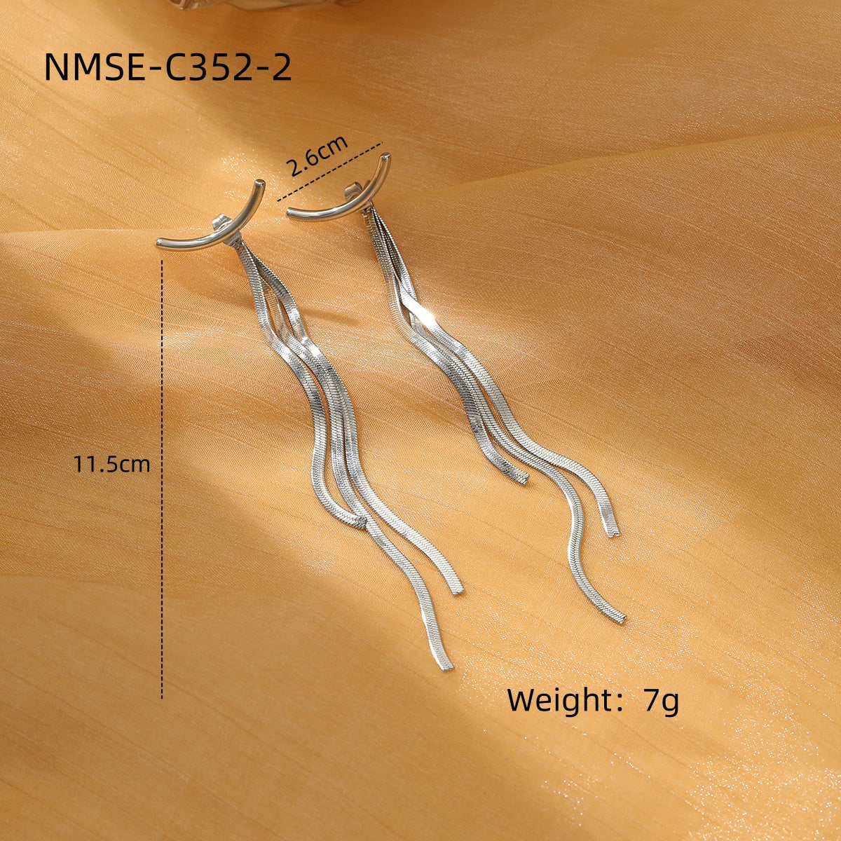 Simple Long Tassel Titanium Steel Earrings Arrival 18K Gold Light Luxury High Grade Stainless Steel Eardrop Earrings