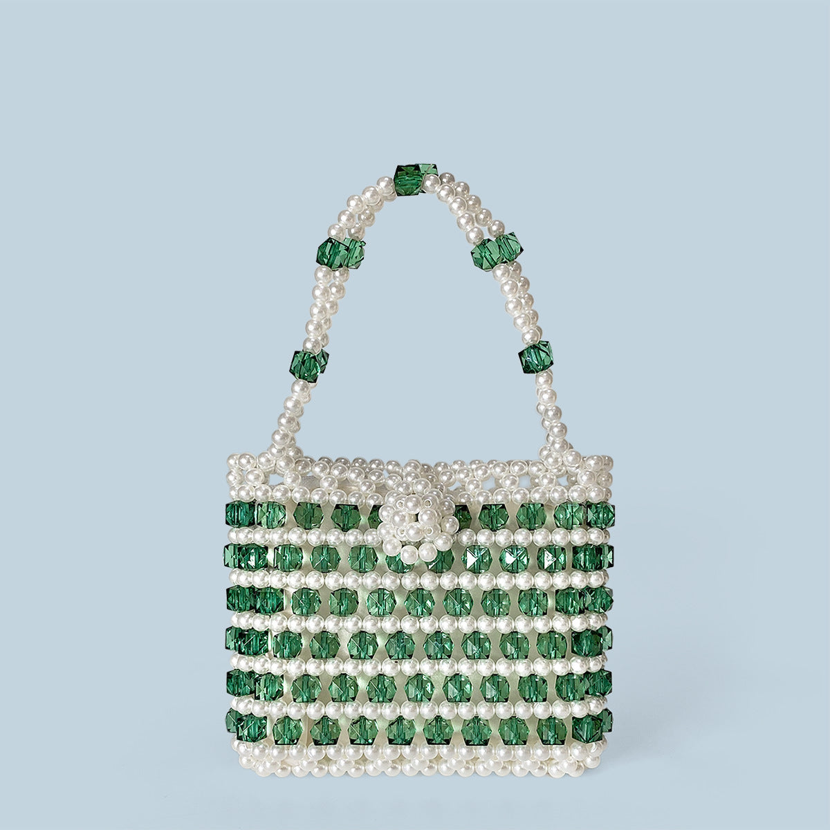 Exquisite Texture Small Bag Western Handmade Beaded Handbag Dopamine Color Beaded Bag Simple