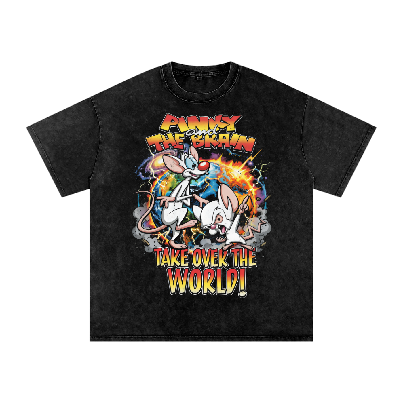 Pinky and the Brain “Take Over the World” Graphic T-Shirt
